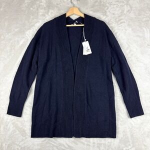 Vince Cardigan Sweater Womens M Navy Blue Wool Cashmere Open Front NWT $425